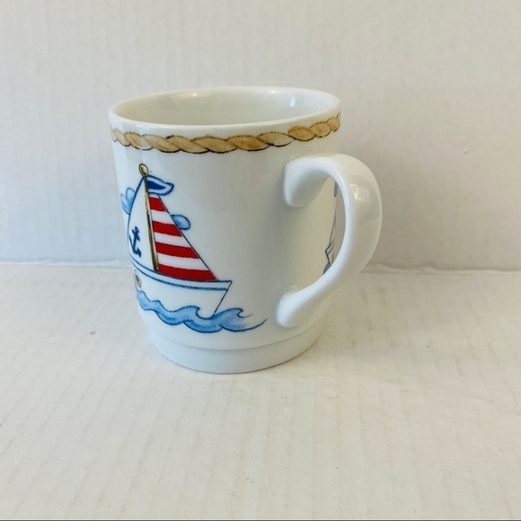 LENOX mug sailboat children’s dinner set small cocoa hot chocolate 8 oun… - Picture 3 of 8